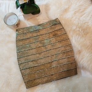 Bandage Gold Skirt